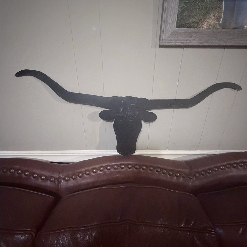 Black Longhorn metal Wall Decor